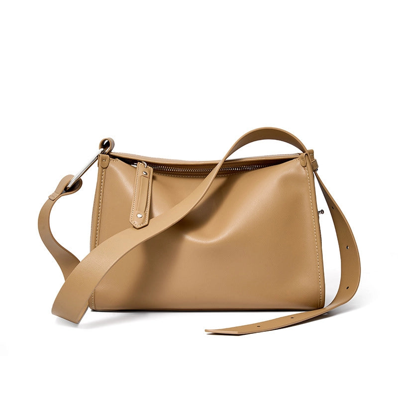 Borsa a tracolla da donna stile retr¨° in vera pelle, colore bronzo.