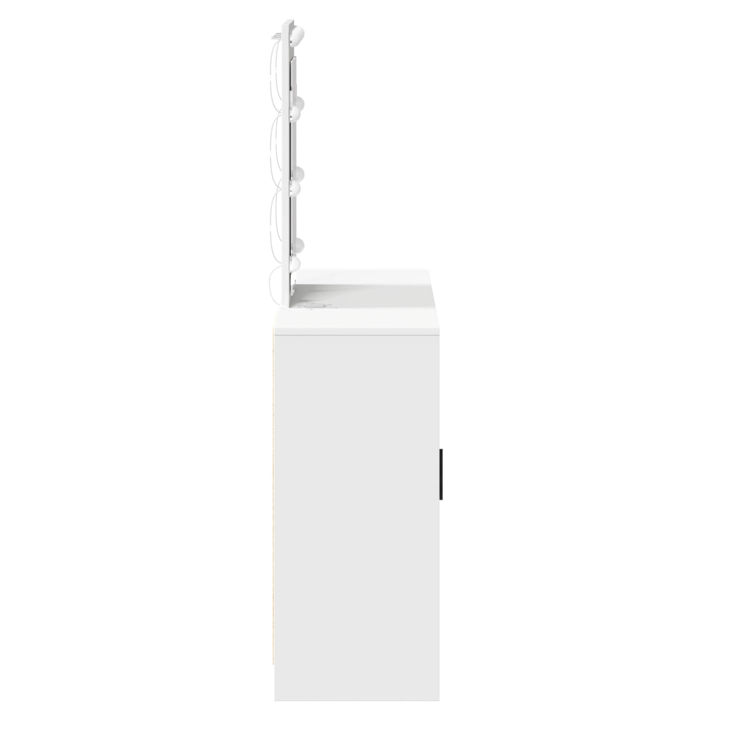 Toeletta con Luci LED Bianca 102x33x135 cm