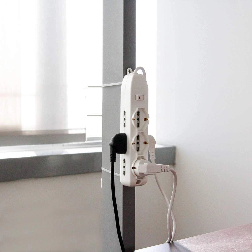 Multipresa Bipasso con Schuko con Termico Electraline Bianco Posti 9 2P