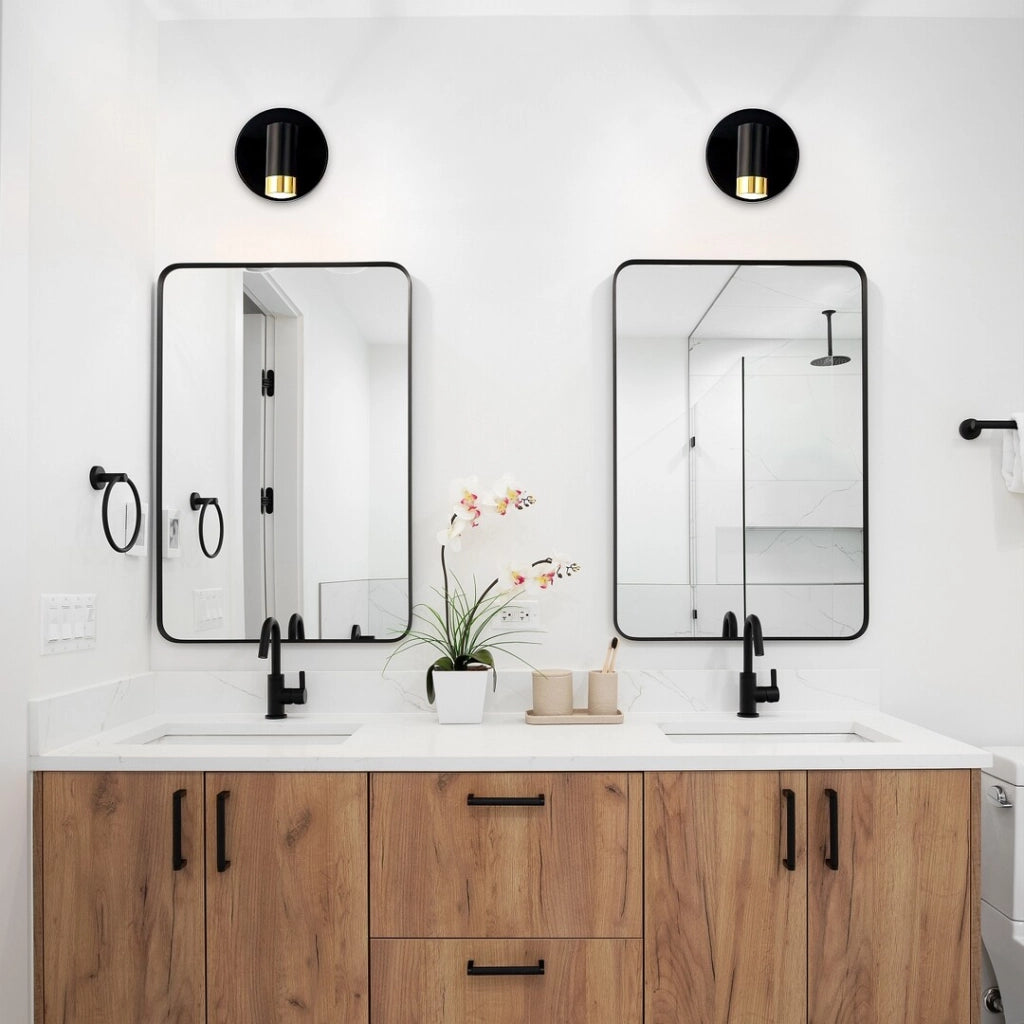 Applique industriale nero-oro LED 3W orientabile Rabalux