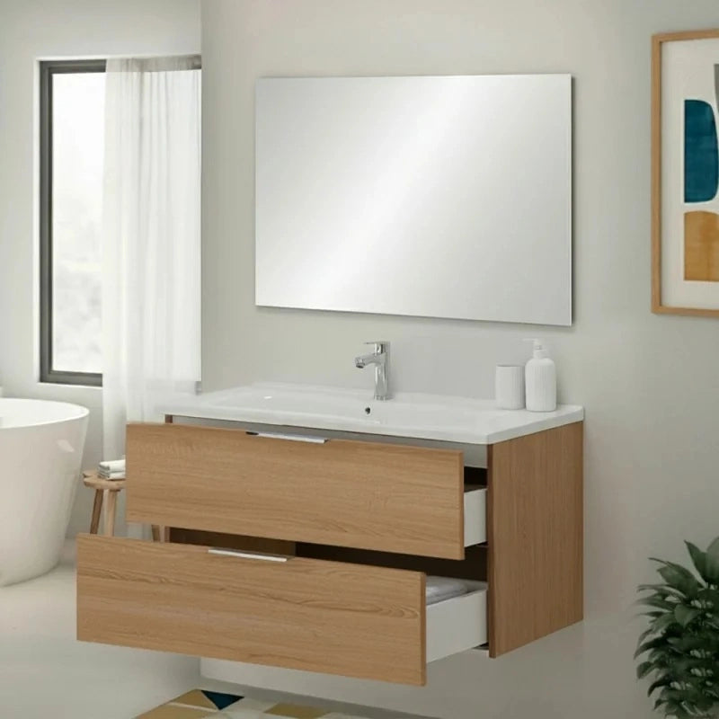 MOBILE BAGNO RIALTO 100X46XH53CM ROVERE