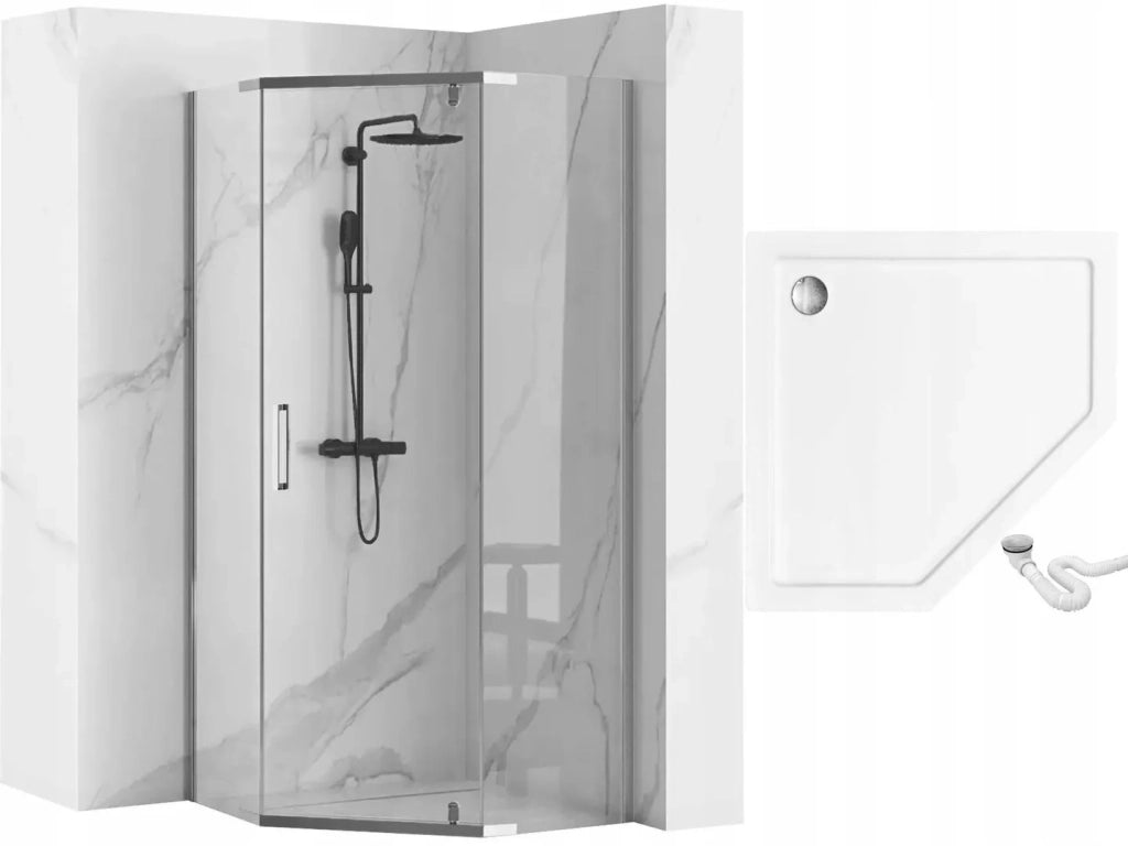 Cabina Doccia Axin Chrom 90x90 con piatto doccia Diamond