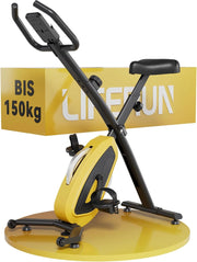 Cyclette pieghevole fino a 150 kg, extra silenziosa e stabile, cyclette con resistenza magnetica a 16 livelli, sella comoda, bici da palestra, per interni X-Bike per la casa