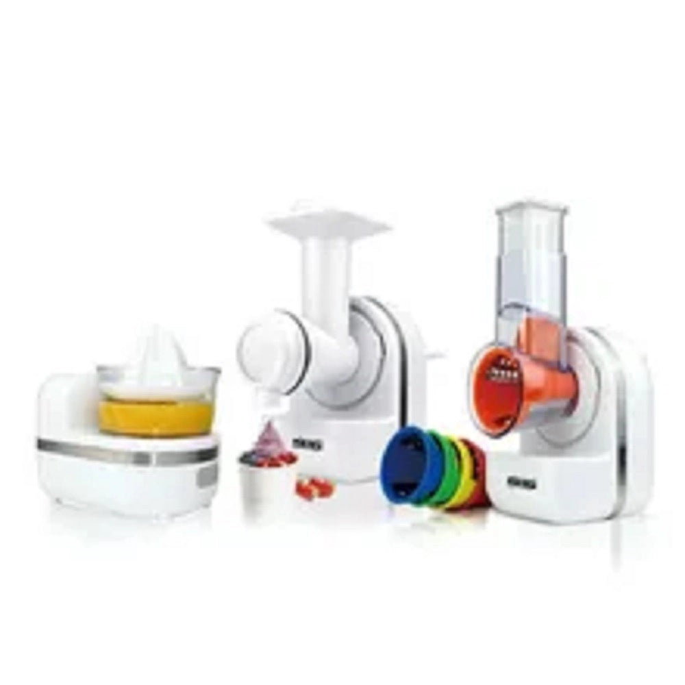 Trade Shop - Mixer 3 In 1 Robot Da Cucina Succo Marmellata Dessert Spremiagrumi 220-240v 150w -