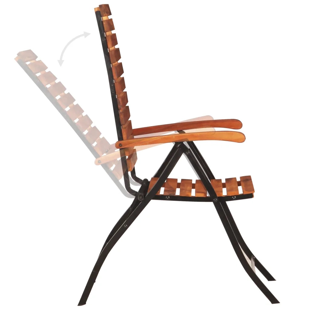 Sedie Reclinabili da Giardino 2 pz in Legno Massello d'Acacia 44391