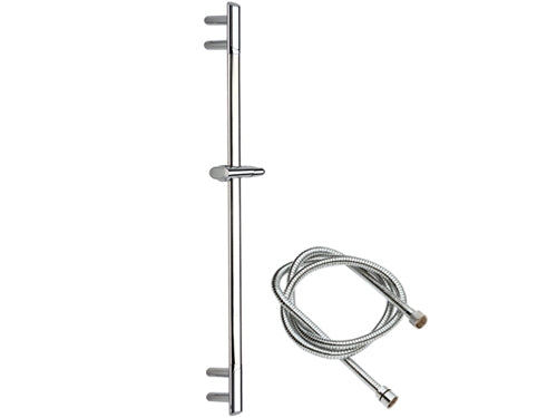 Saliscendi cromato con asta minimale ovale dritta