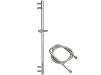 Saliscendi cromato con asta minimale ovale dritta