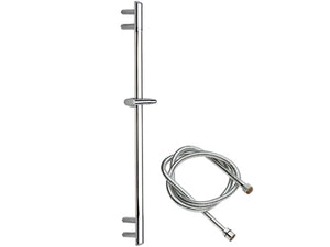 Saliscendi cromato con asta minimale ovale dritta