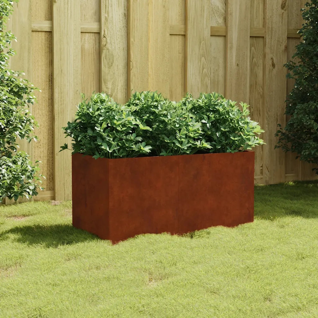 Fioriera 80x40x40 cm in Acciaio Corten 824530