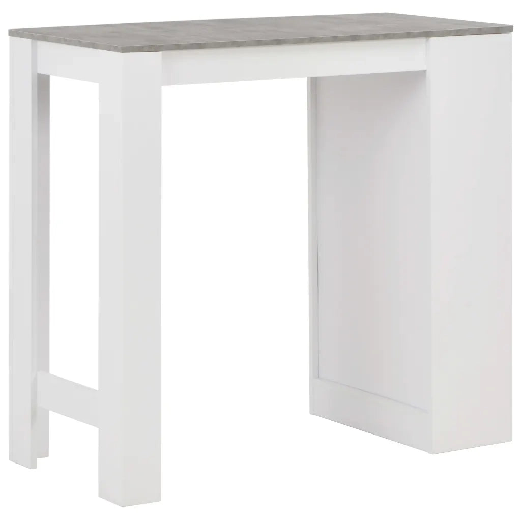 Tavolo da Bar con Ripiano Bianco 110x50x103 cm 280214