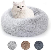 Cuscino per cani - Culla rotonda per gatti e piccoli cani - Cuscino lavabile per cani - Grigio chiaro - Ø 50 cm