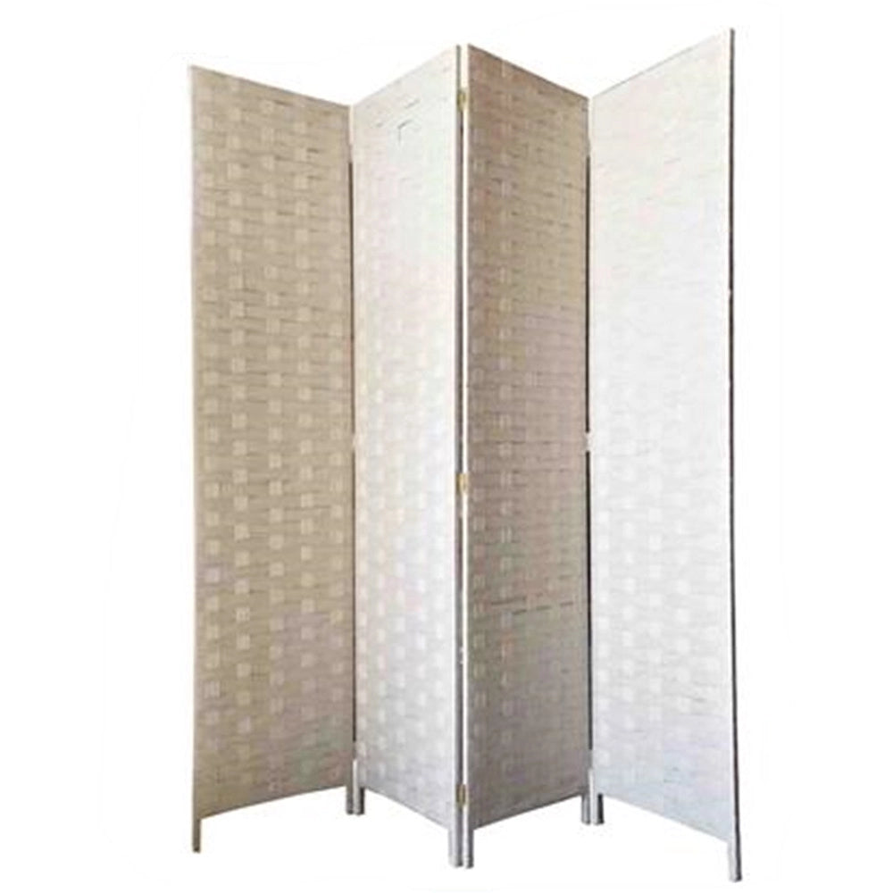 Trade Shop - Separe' A 4 Ante Pannelli Double Face Grigio Paravento Divisorio Ambienti Sep02 030438 -