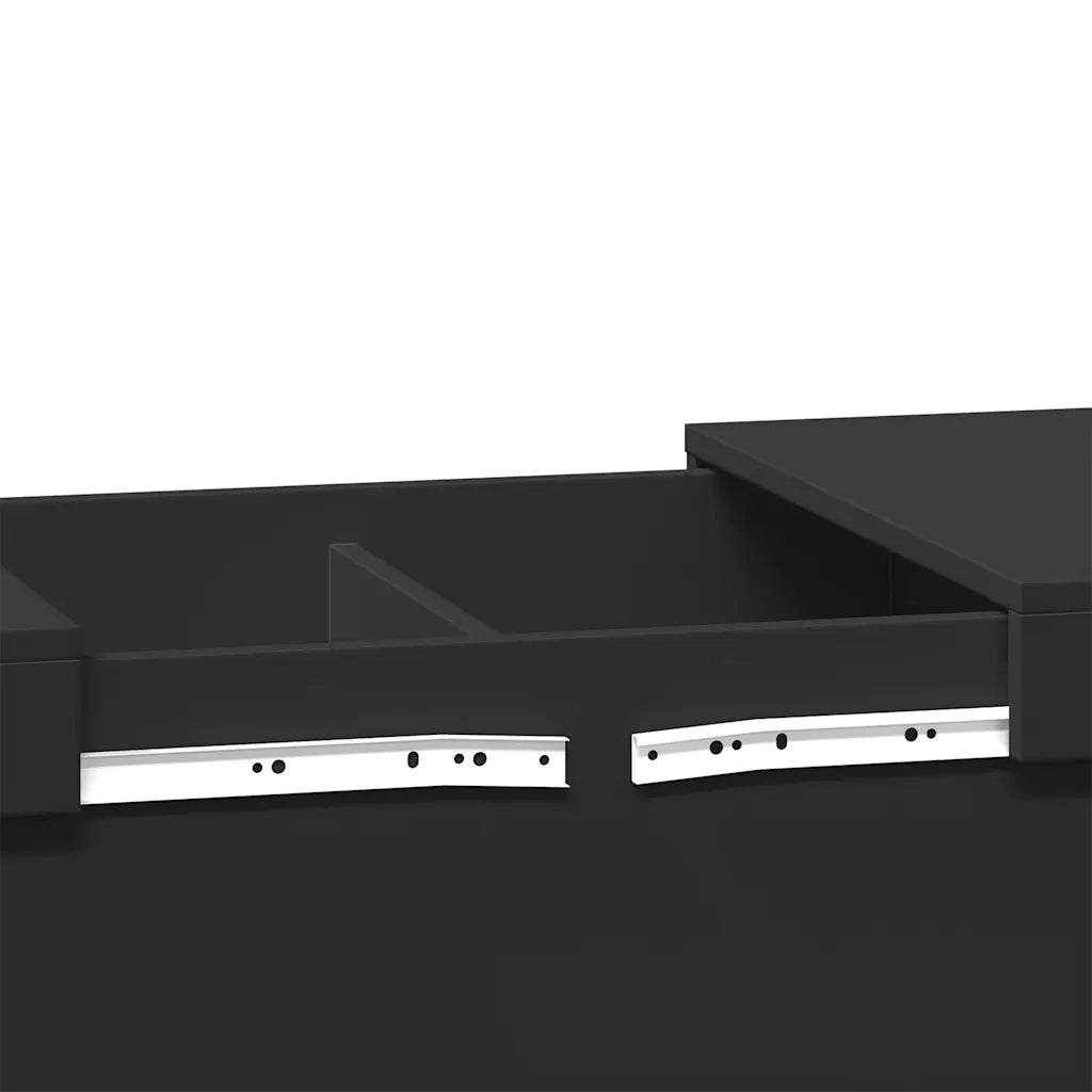 Tavolino da salotto | Tavolino da caff¨¨ | Tavolino da Soggiorno Nero 100x55x40 cm in Legno Multistrato