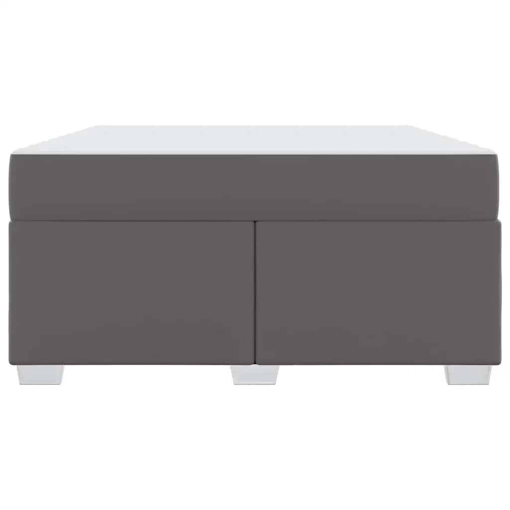 Struttura del letto con materasso Grigio 140 x 200 cm Tessuto
