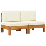 Divani Centrali 2 pz con Cuscini Bianco Crema Massello Acacia  cod mxl 63828