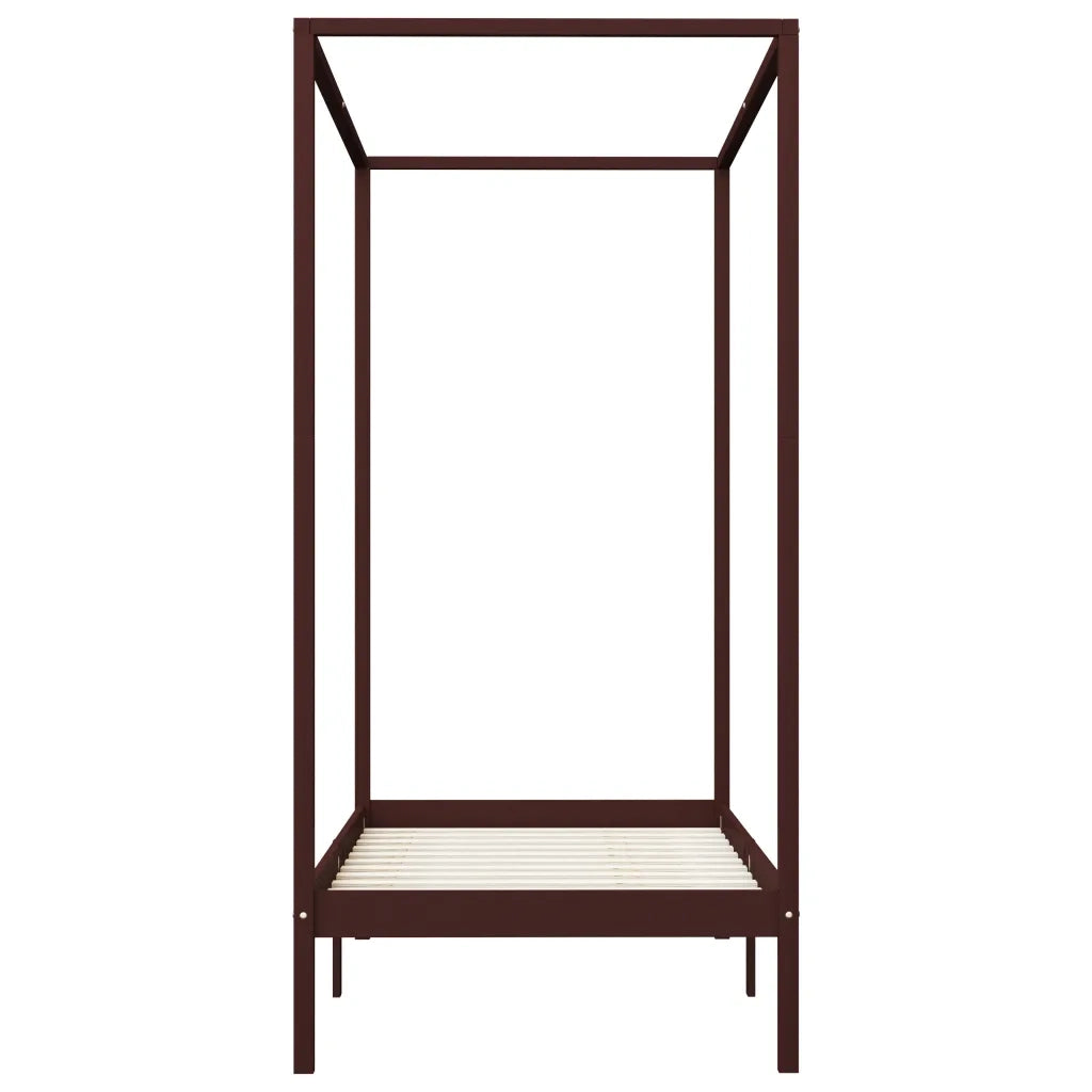 Giroletto Baldacchino senza Materasso Marrone Pino 100x200cm