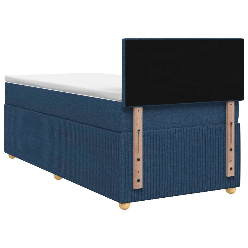 Letto box spring con materasso Blu 100 x 200 cm Tessuto 3452868