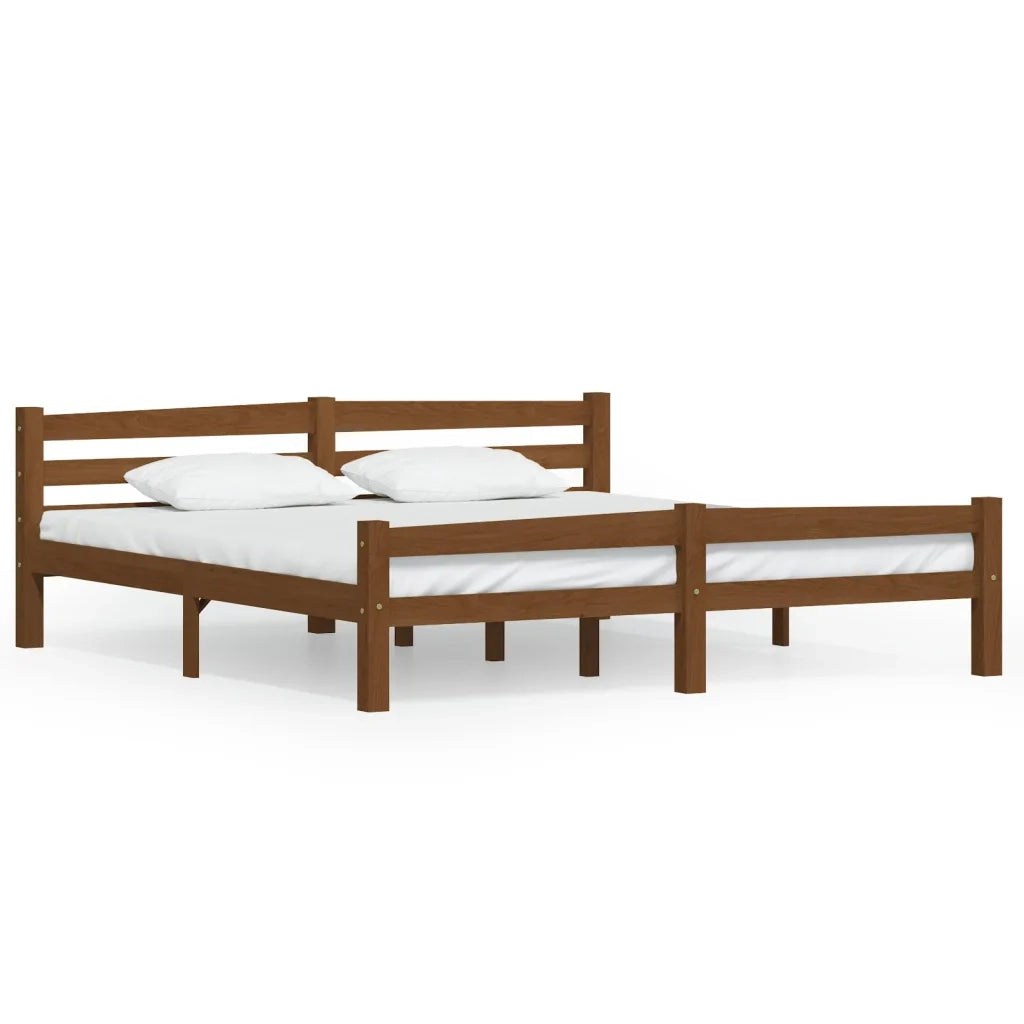 Giroletto senza Materasso Ambrato 180x200 cm in Legno di Pino