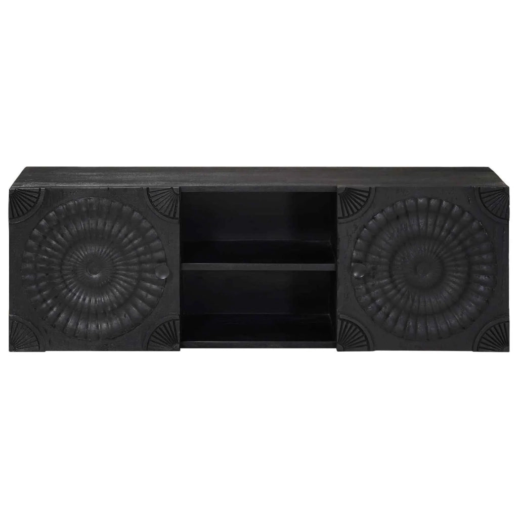 Mobile TV con lo scaffale con porta Nero 105 x 30 x 35 cm 42020086