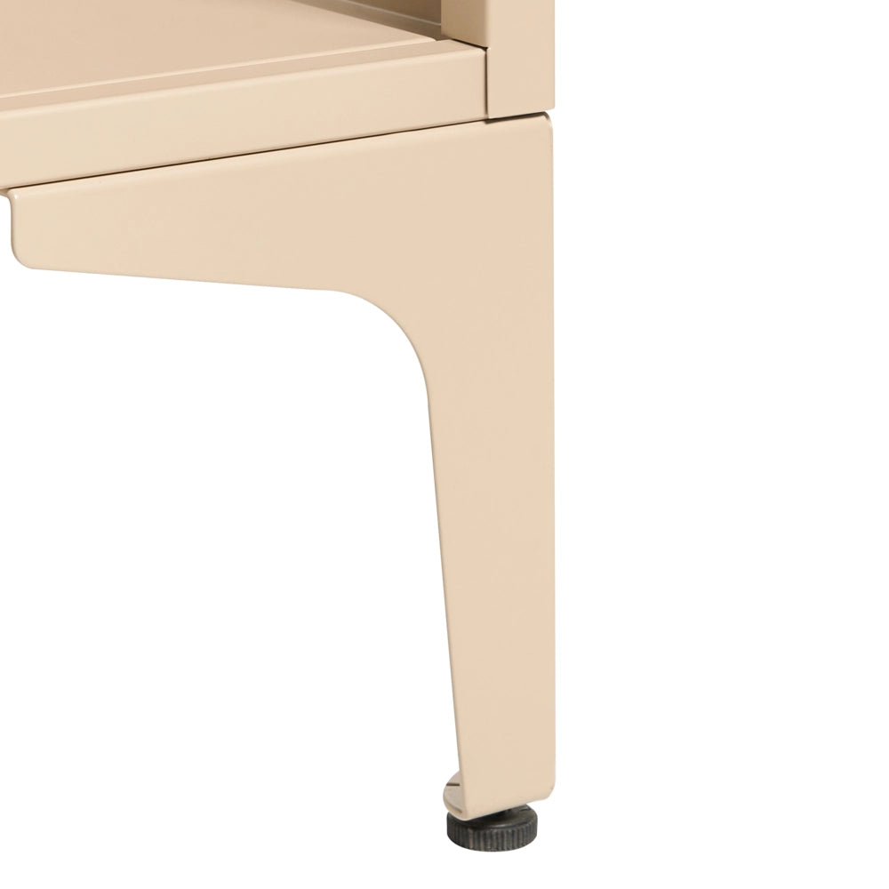 Mobile contenitore in acciaio beige chiaro mobile contenitore per l'ufficio domestico con 2 cassetti design industriale mobile contenitore