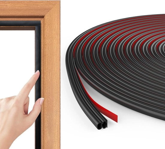 Deurstoppers 10 x 10 mm Neri - 6,5 metro Seal Strip per Dampening e Protezione