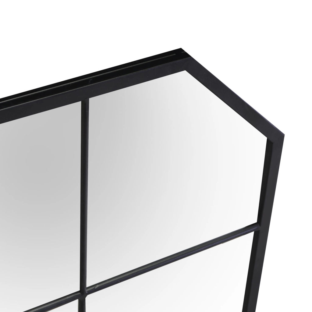 Specchio metallo nero cm100x2h70