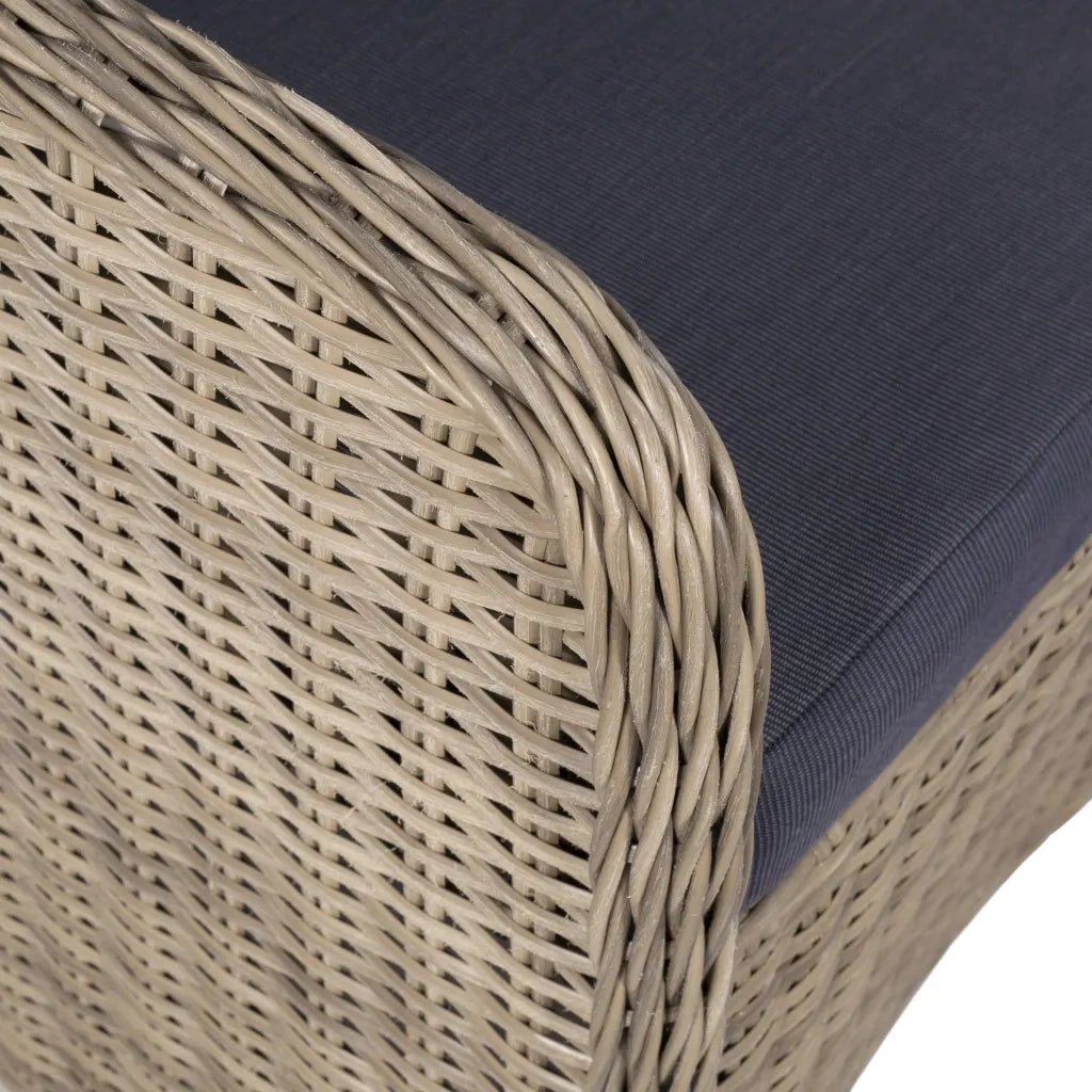Set da Bistro 3 pz con Cuscini in Polyrattan Marrone 44149