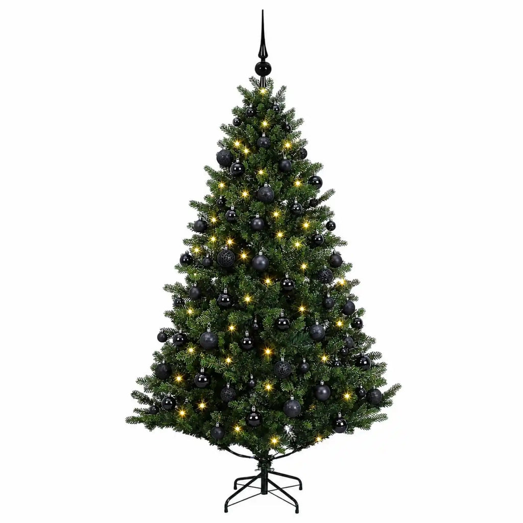 Albero di Natale Artificiale con Palline 180 cm 300 LED 3466409