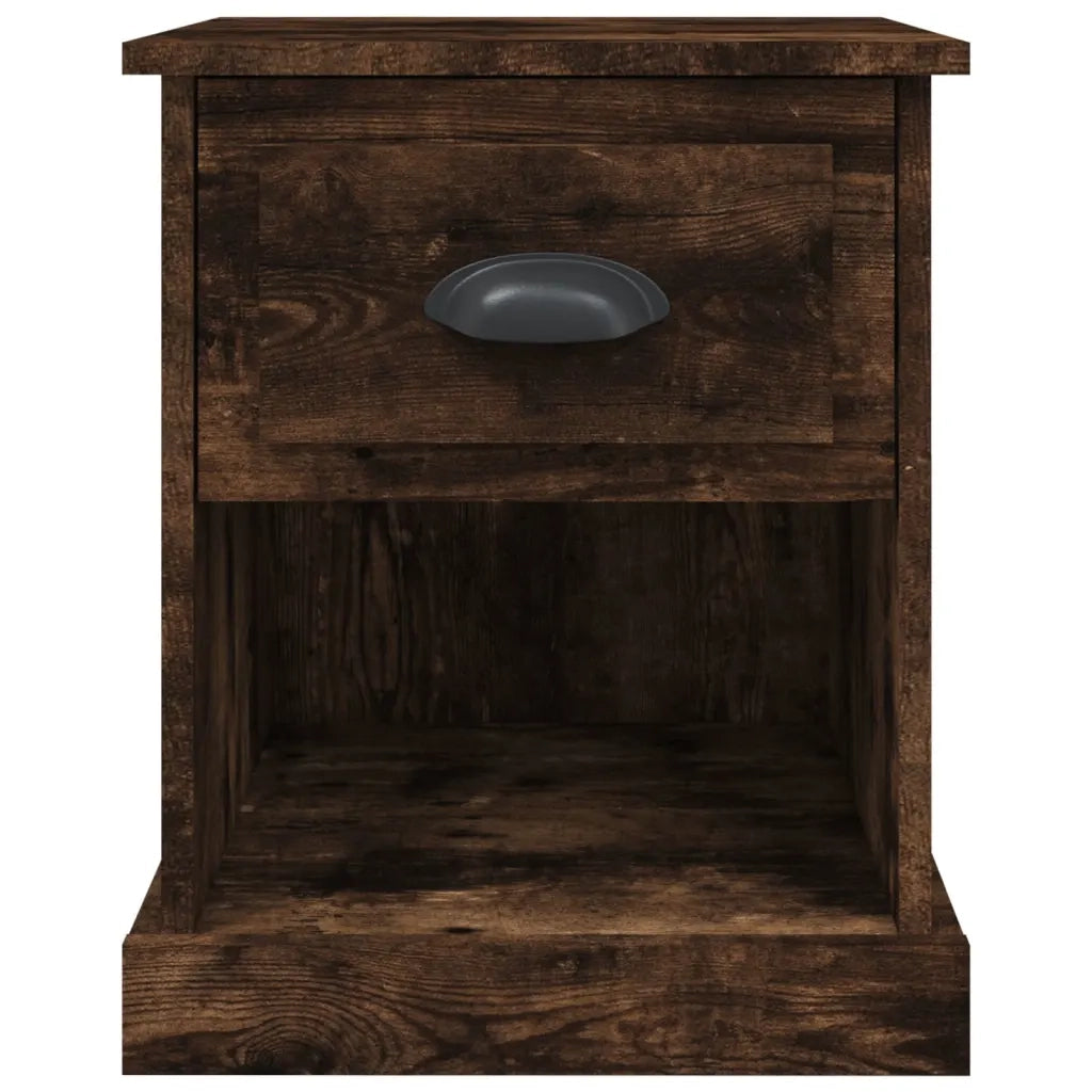 Comodini 2 pz-Set di 2 Tavolino da notte Rovere Fumo 39x39x47,5 cm in Legno Multistrato 787352