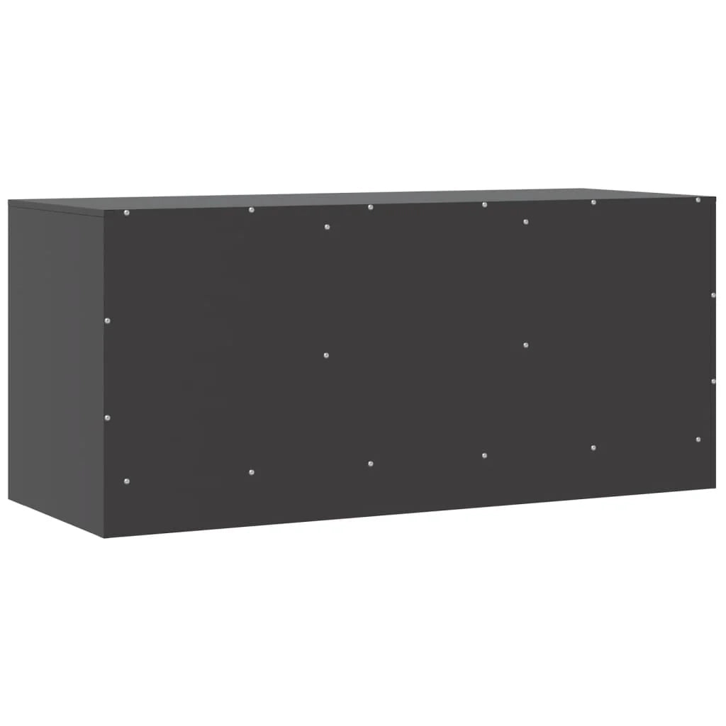 Mobile TV multimediale mensola TV credenza TV per sala da pranzo soggiorno camera da letto 99 x 39 x 44 cm acciaio nero 02_0026370