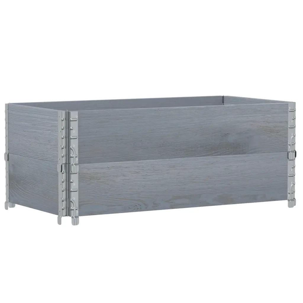Fioriera | Cassetta per fiori | Vaso da Giardino Grigia 40x40x78 cm Legno Massello di Pino