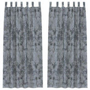 Tende in Velluto 2 pz Grigio Argento 245 x 140 cm Velluto
