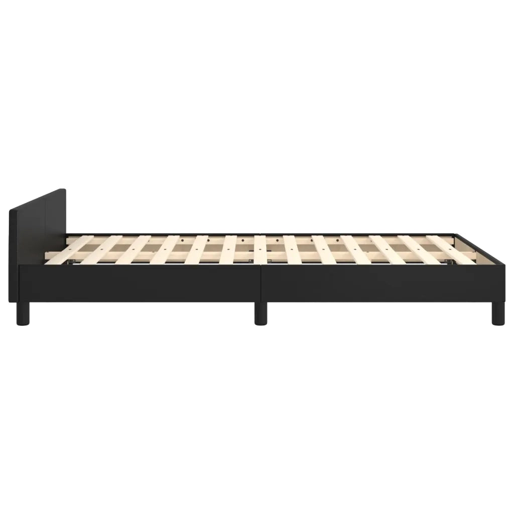 Giroletto senza Materasso Nero 120x190 cm Similpelle