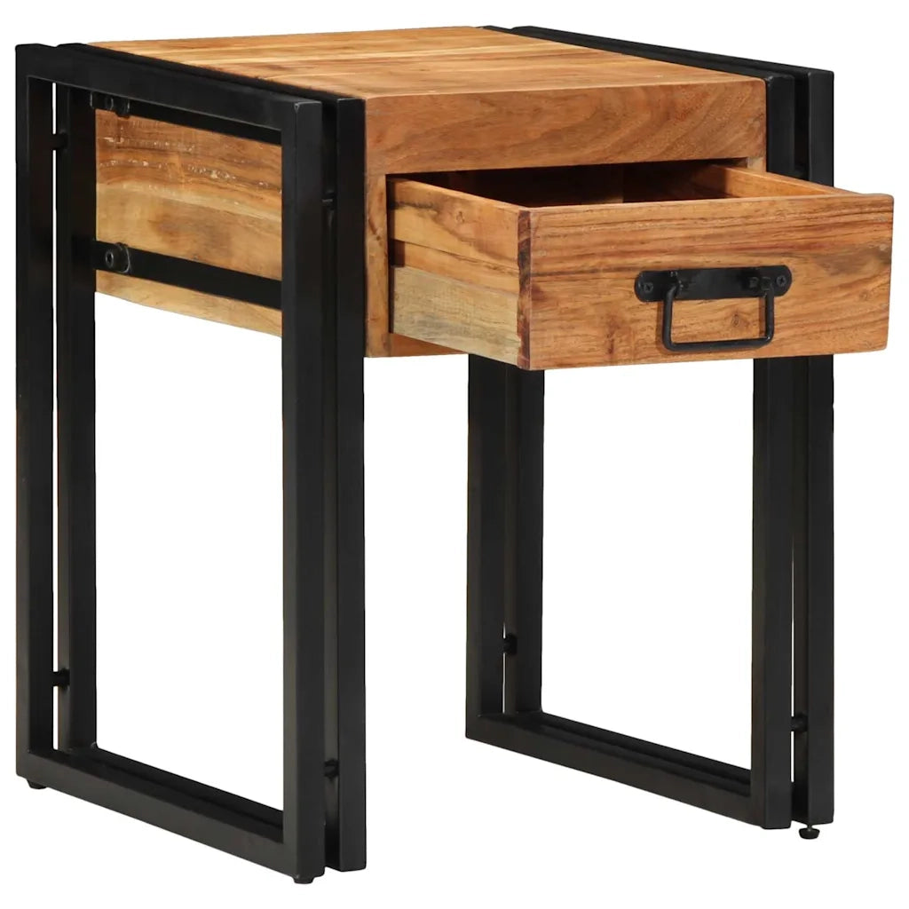Tavolino-Tavolino da soggiorno-Tavolo Marrone 40 x 40 x 50 cm legno massello di acacia