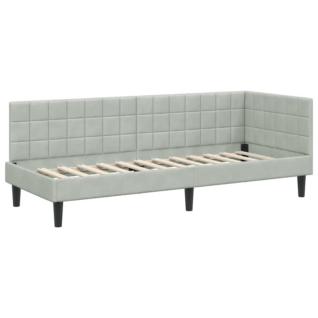 Struttura Letto Angolare con Materasso 2 pz-Giroletto con materasso Grigio chiaro 592620