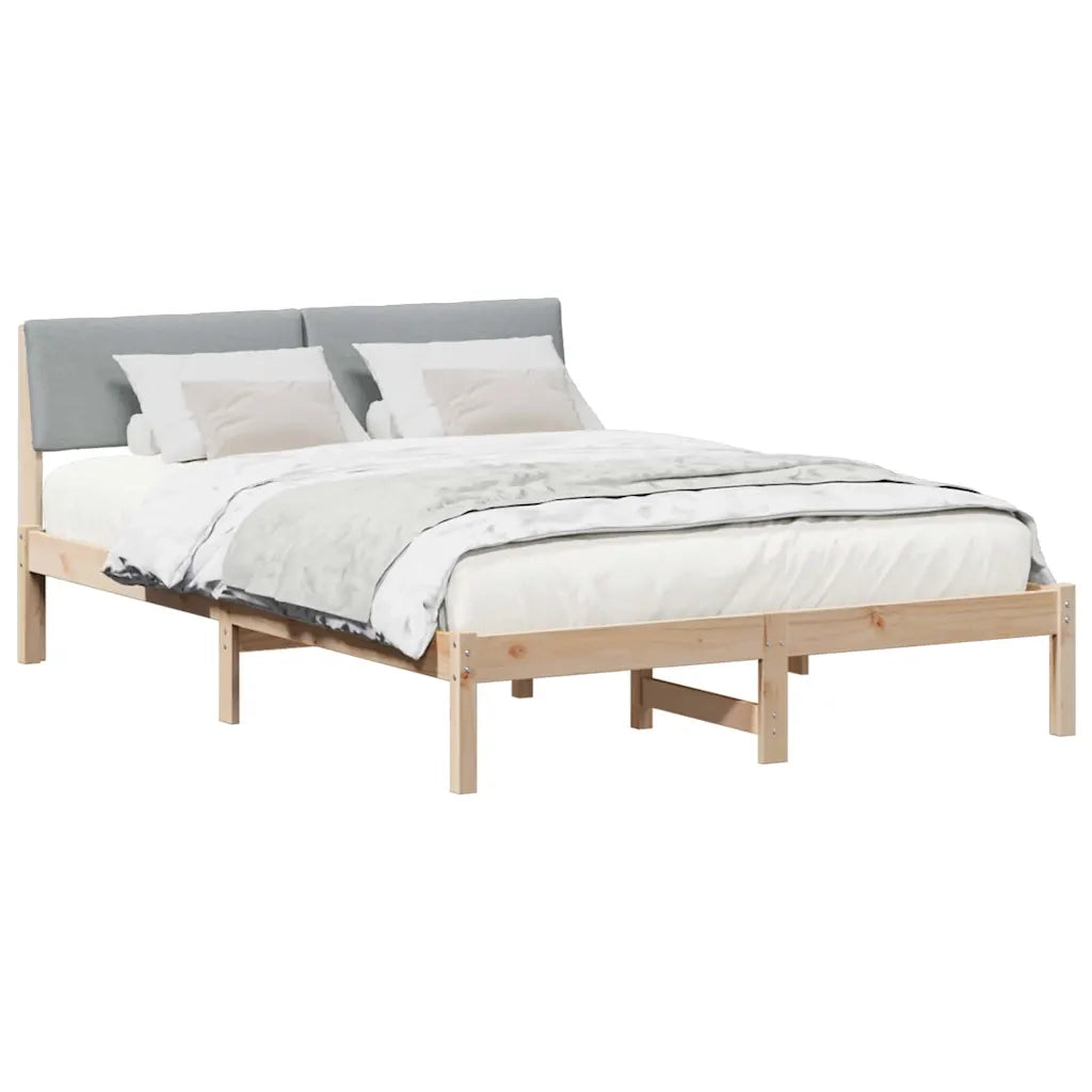 Struttura del Letto Marrone e grigio chiaro 135 x 190 cm