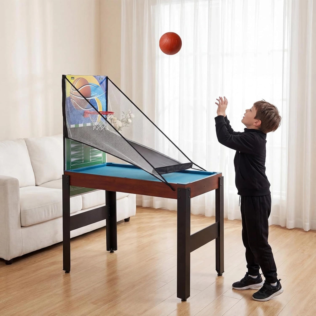 15 in 1 Set da Tavolo da Gioco Combo, Tavolo Multigioco Basket Calcetto Hockey Biliardo Ping Pong Bowling Shuffleboard ecc, Set Combinato per Giochi Multipli per Bar Casa Ufficio