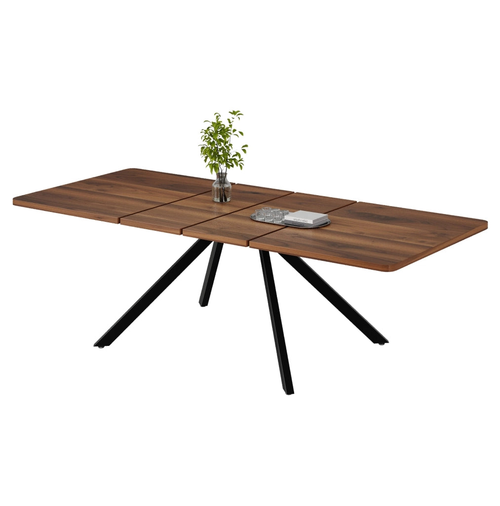 Tavolo da pranzo allungabile 160/200/240 × 90 cm in MDF color noce