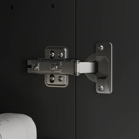 Armadietto a Specchio per Bagno 60x15x75 cm Struttura in MDF Nero