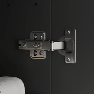 Armadietto a Specchio per Bagno 60x15x75 cm Struttura in MDF Nero