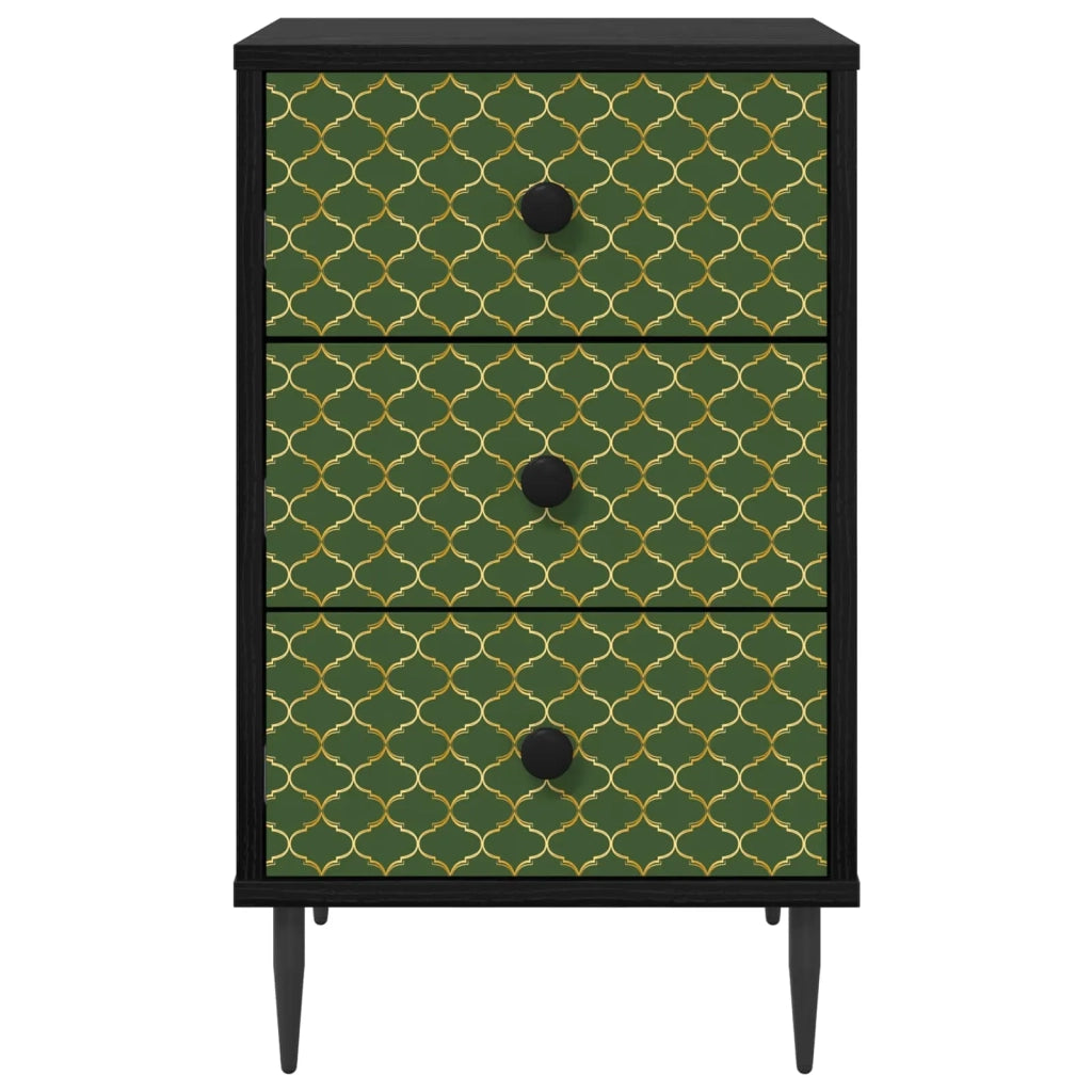 Armadio da Notte GELEEN 2 pz Rovere Nero 36 x 33 x 61 cm 8007314