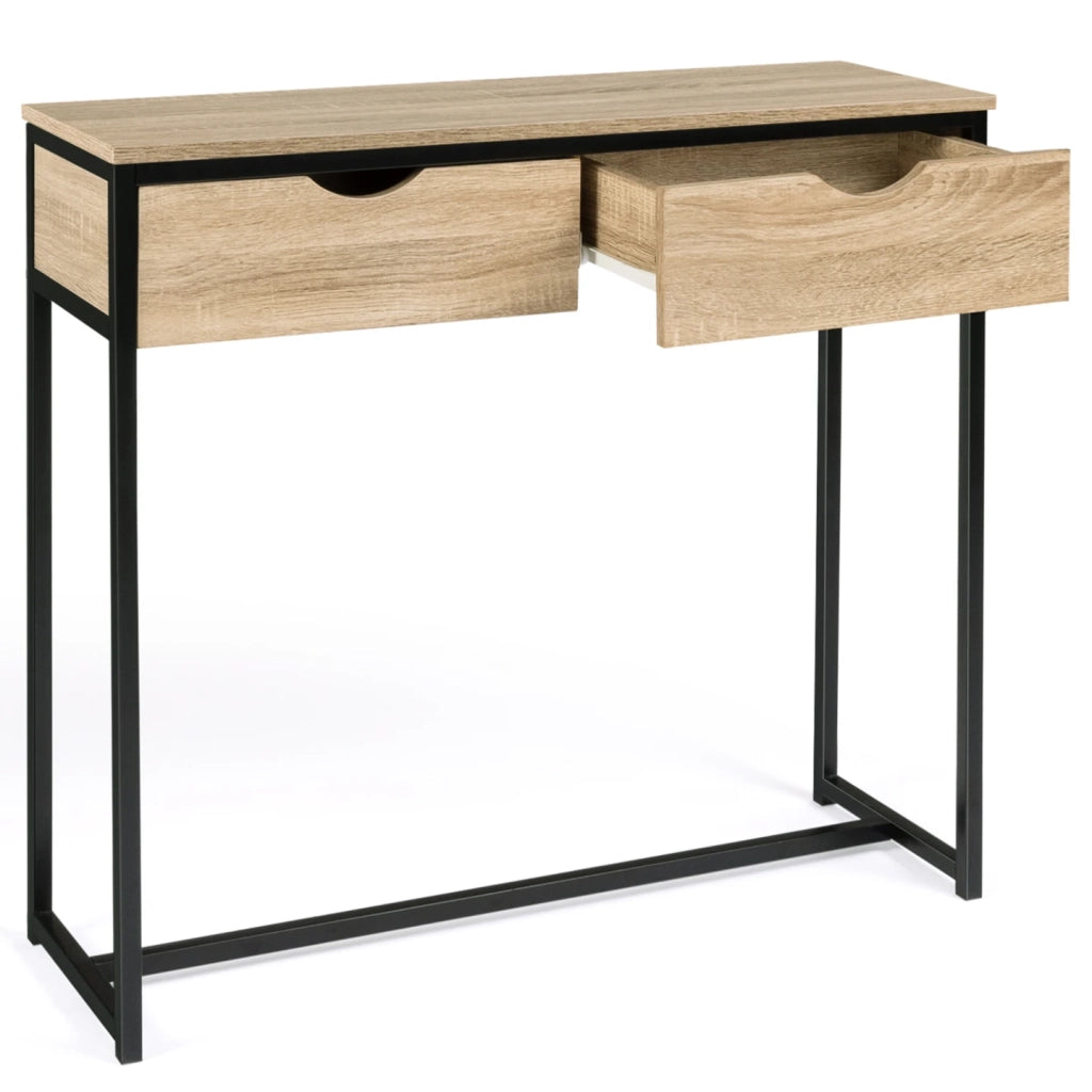 IDMarket - Consolle a 2 cassetti dal design industriale DETROIT