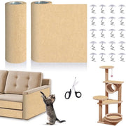 Krabmat per gatti, angolo per gatti, angolo di protezione per gatti, adesivo, 200x40cm, tagliabile, tappeto di velluto, protezione per gatti, banco, mobili, angolo di protezione per gatti, opzione per gatti (beige)