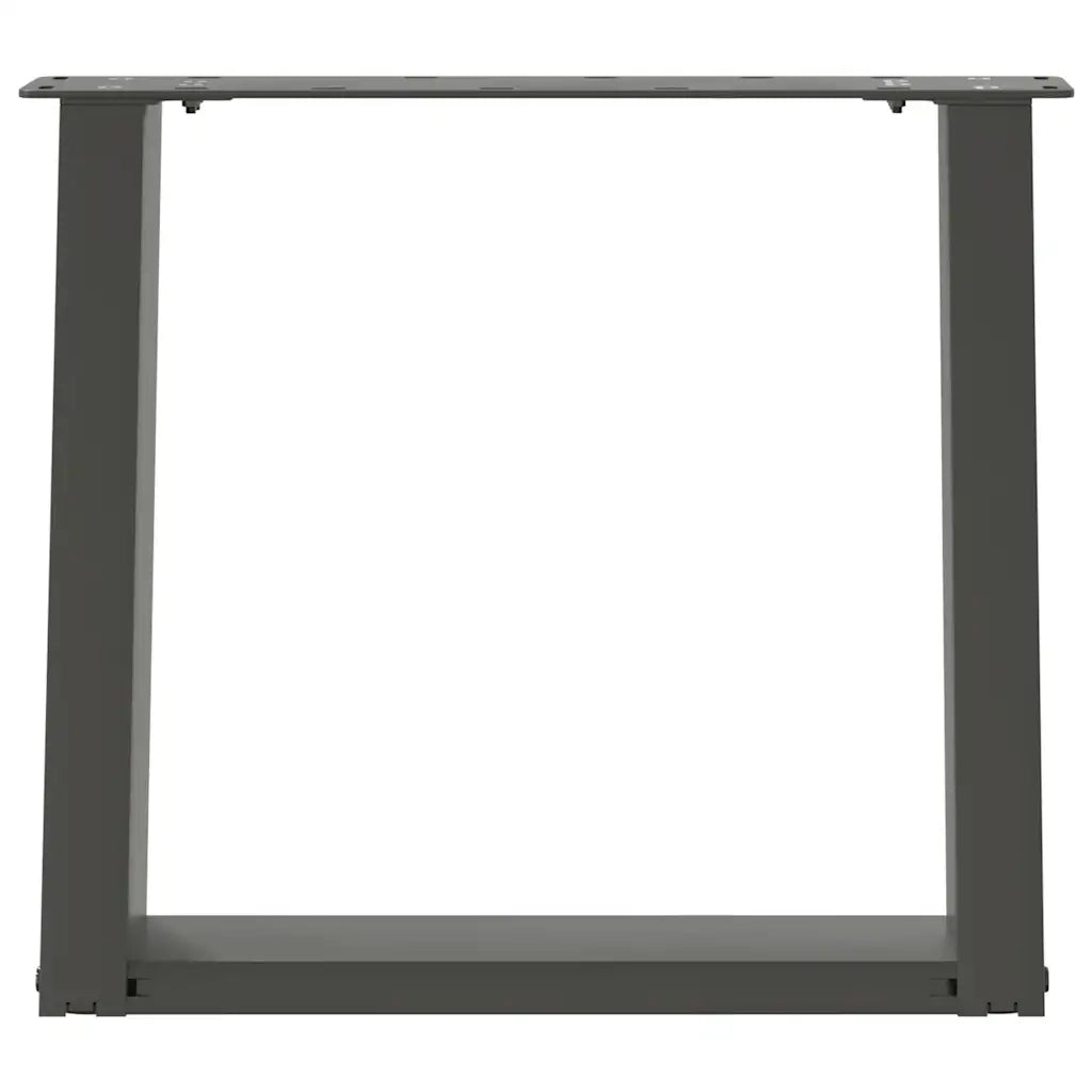 vidaXL Gambe per Tavolino da Caffè a Forma di U 2 pz Antracite 50x(42-43) cm Acciaio