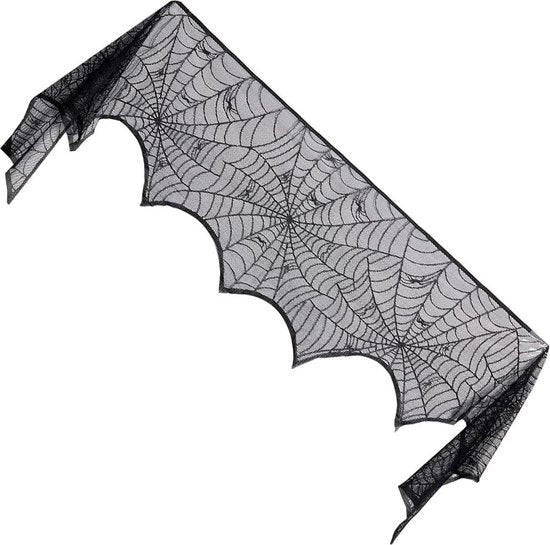 Decorazione per Porta di Halloween - Grande Ragnatela in Poliestere - 250 x 45 cm.
