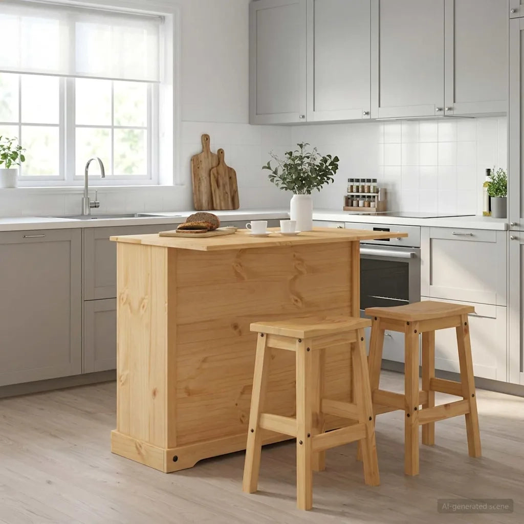 Set isola da cucina con cassetto Corona 3 pcs Cera di Miele 3425398