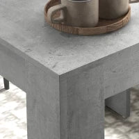 Set da Pranzo 3 Pezzi con Tavolo da Cucina 80x80x76 cm e 2 Sedie Moderne 41x50x97 cm, Grigio