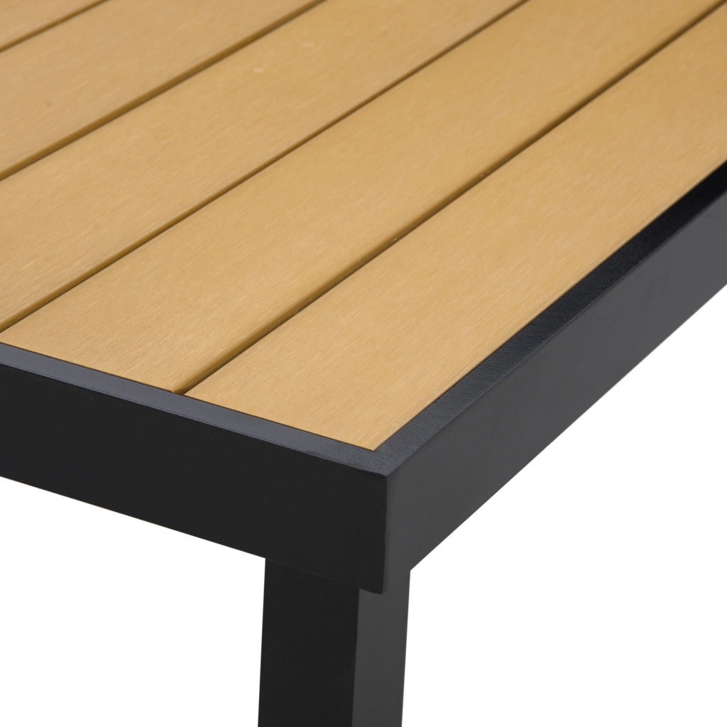 TAVOLO DA GIARDINO 190x90x74 cm Effetto legno Natural Wood