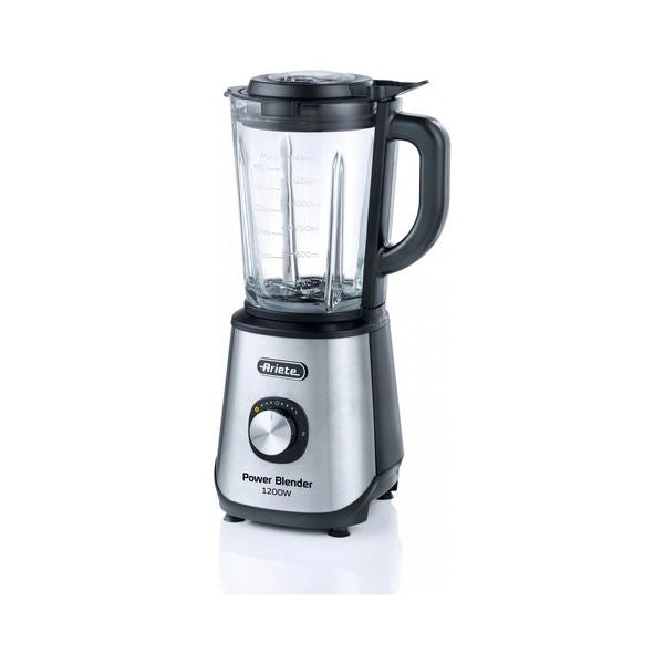 Ariete 579 power blender 1200w, frullatore, 1200w, 4 lame in acciaio inox, 2 velocità + funzione pulse, capacità 1,5 l, piedini antiscivolo, coperchio superiore, metal - 00C057900AR0