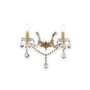 Applique Classica Florian Metallo-Cristallo Oro 2 Luci E14